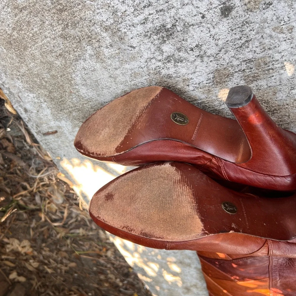 Vintage Frye Tall-High Boots Leather - Picture 11 of 15
